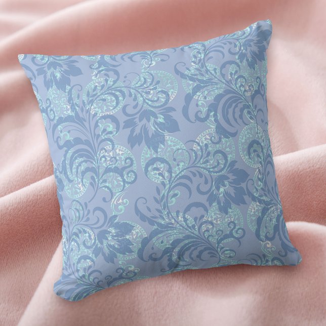 Blue Lavender Floral Pattern Kussen (Creator heeft geüpload)