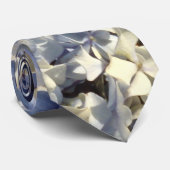 Blue Lavender Hydrangea Petals Stropdas (Opgerold)