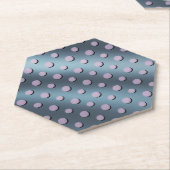 Blue Lavender Polka Dot Onderzetter Set (Schuin)