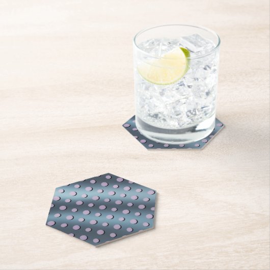 Blue Lavender Polka Dot Onderzetter Set (Insitu)