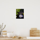 Blue Lavender Yellow Centre Water Lily Flower Poster (Keuken)