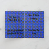 Blue Lawn Bowls Happy Birthday Kaart (Binnen)