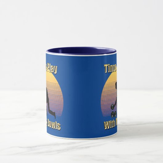 Blue Lawn Bowls Play Time, Coffee Mok (Midden)