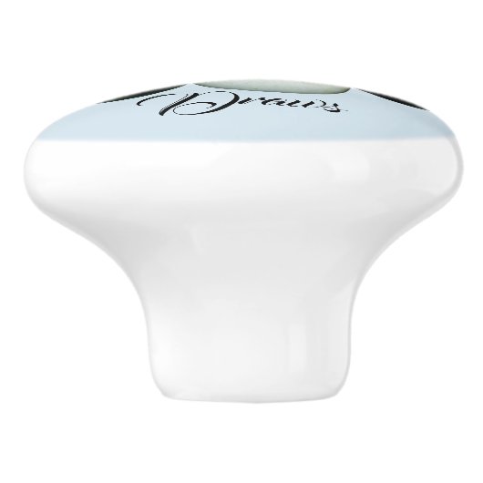 Blue Lawn Bowls z'n draws, Keramische Knop (Zijkant)