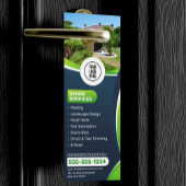 Blue Lawn Care Landscaping Trimming Mowing Service Deurhanger