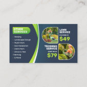 Blue Lawn Care Landscaping Trimming Mowing Service Visitekaartje (Achterkant)