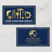 Blue Layer Gold Lijst Building Visitekaartje (Voorkant / Achterkant)