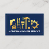 Blue Layer Gold Lijst Building Visitekaartje (Voorkant)