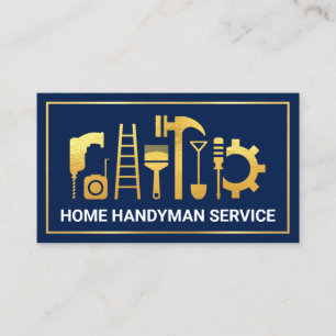 Blue Layer Gold Lijst Building Visitekaartje