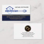 Blue Layer Gold Line Home Electrical bedrading Visitekaartje (Voorkant / Achterkant)