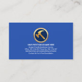 Blue Layer Lines Rooftop Handyman Tools Visitekaartje (Achterkant)