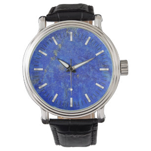 Blue Lazurite Gemstone Horloge