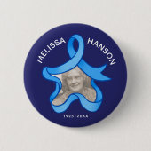 Blue-lbon-geheugenfotodatum Ronde Button 5,7 Cm (Voorkant)