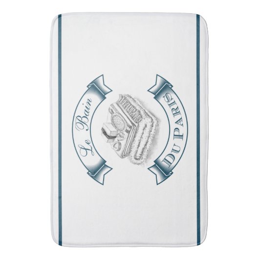 Blue Le Bain Du Paris Toothborstel & Soap Dispense Badmat (Voorkant Verticaal)