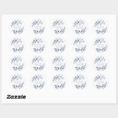 Blue Leaf Bar Mitzvah Ronde Sticker (Vel)