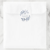 Blue Leaf Bar Mitzvah Ronde Sticker (Tas)