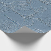 Blue leaf design with edges, lines, abstract plant cadeaupapier (Hoek)