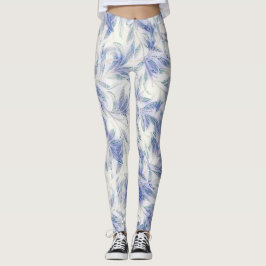 Blue Leaf  Pattern Natuur Art Leggings