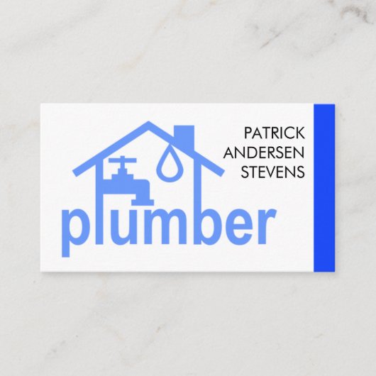 Blue Leaking Home Piping Lijst Visitekaartje (Voorkant)