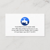 Blue Leaking Pipe Faucet Frame Visitekaartje (Achterkant)