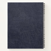 Blue Leather Bold Monogram Masculine Notitieboek (Achterkant)