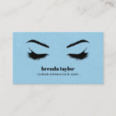 BLUE LEATHER chic Eyelash Browbar professional Visitekaartje (Voorkant)