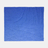 Blue leather skin texture skin fleece deken (Voorkant (Horizontaal))