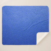 Blue leather skin texture skin sherpa deken (Voorkant (horizontaal))
