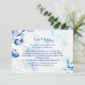 Blue Leaves Botanische bruiloft RSVP Online Kaart (Staand voorkant)