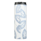 Blue Leaves Monogram Tumbler Thermosbeker (Achterkant)