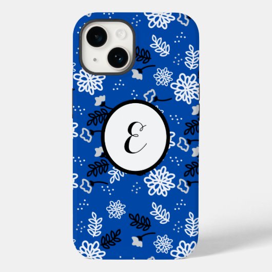 Blue leaves romantic garden Case-Mate iPhone case (Achterkant)