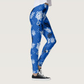 Blue leaves romantic garden leggings (Rechts)