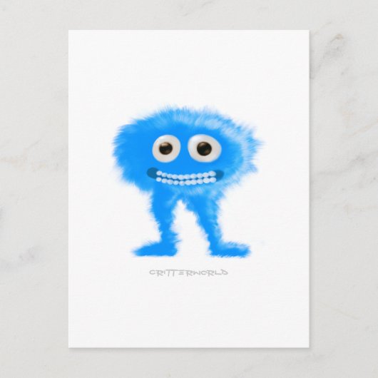 Blue Leggy Critter Briefkaart (Voorkant)