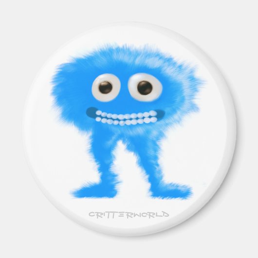 Blue Leggy Critter Magneet (Voorkant)
