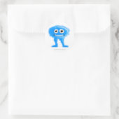 Blue Leggy Critter Ronde Sticker (Tas)