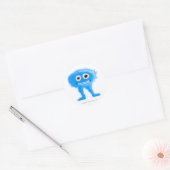 Blue Leggy Critter Ronde Sticker (Envelop)