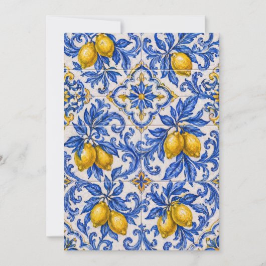 Blue Lemon Azulejo Tile Kaart (Voorkant)