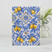 Blue Lemon Azulejo Tile Kaart (Staand voorkant)
