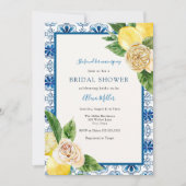  Blue Lemon Bridal Shower Invitation Kaart (Voorkant)