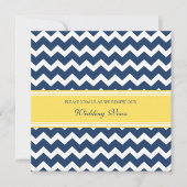 Blue Lemon Chevron Wedding Vow Renewal Uitnodiging (Voorkant)