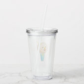 Blue Lemon Float: Lachende Bichon Cotton Candy Acryl Drinkbeker (Achterkant)