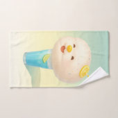 Blue Lemon Float: Lachende Bichon Cotton Candy Handdoek (Handdoek)