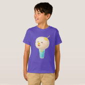 Blue Lemon Float: Lachende Bichon Cotton Candy T-shirt (Voorkant volledig)