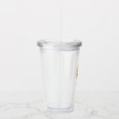 Blue Lemon Float: Smiling Bichon Cotton Candy Acryl Drinkbeker (Rechts)