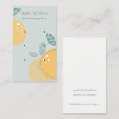 Blue Lemon Fruity Abstract, gebold 3-oorbeeldscher Visitekaartje (Voorkant / Achterkant)