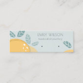 Blue Lemon Fruity Bold Abstract earing Display Mini Visitekaartje (Voorkant)
