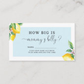 Blue Lemon Hoe groot is mama's buikbedekking Kaart (Voorkant)