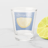 Blue Lemon Limoncello Custom Shot Glas (Achterkant)