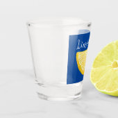 Blue Lemon Limoncello Custom Shot Glas (Links)
