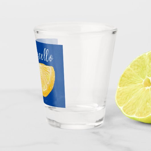 Blue Lemon Limoncello Custom Shot Glas (Rechts)